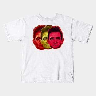 Johnny Cash Mugshot Threeways Kids T-Shirt